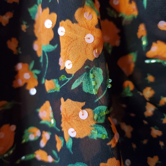 Stunning  Sheer Floral Blouse - Picture 3 of 8